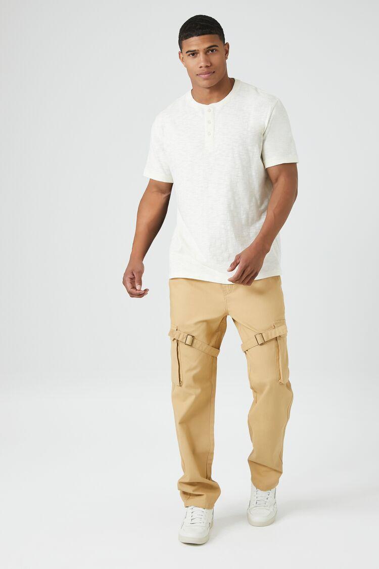 Twill Drawstring Utility Strap Pants | Forever 21 Product Image