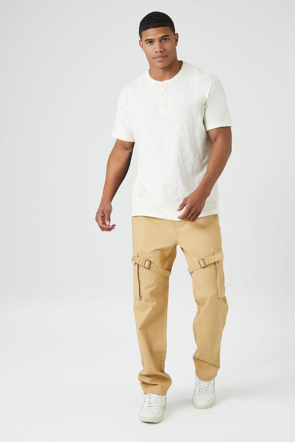 Twill Drawstring Utility Strap Pants | Forever 21 Product Image