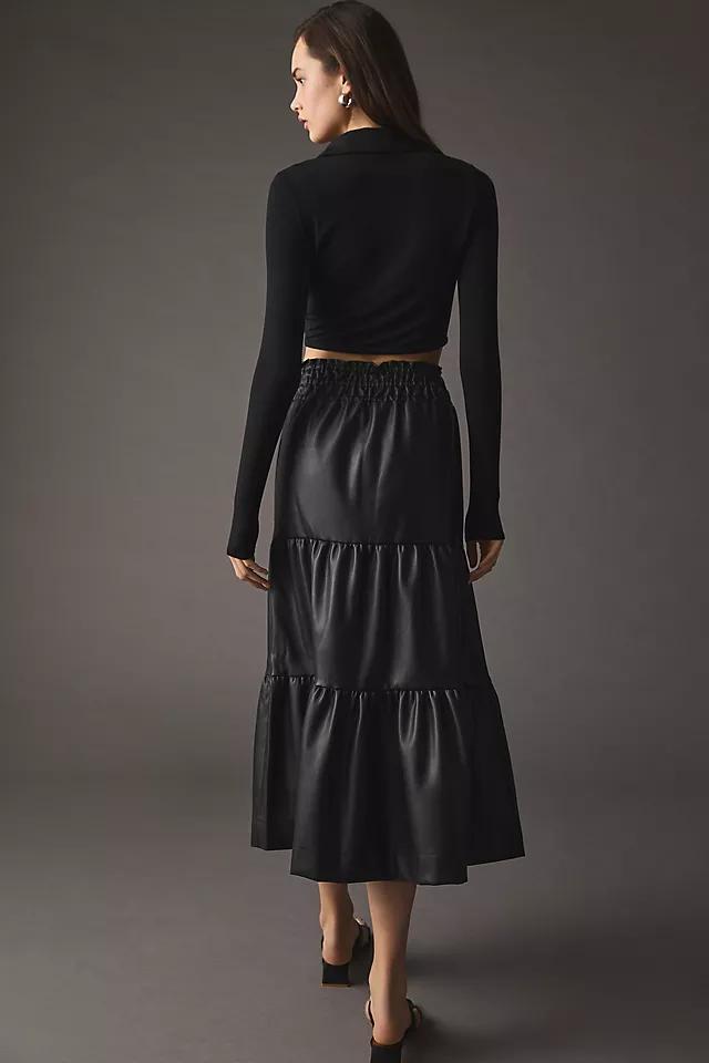 The Somerset Maxi Skirt: Faux Leather Edition Product Image