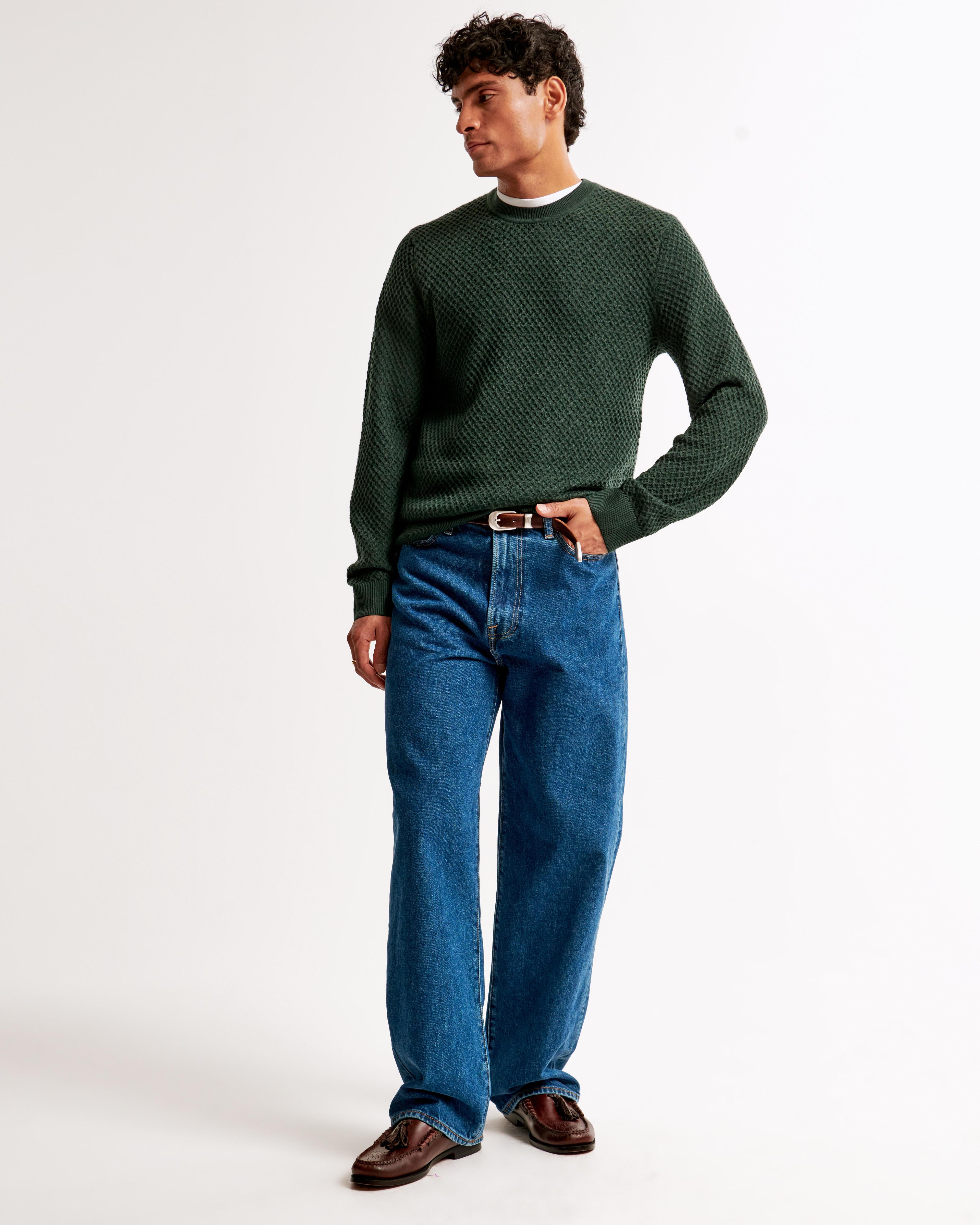 Merino Wool-Blend Crew Sweater Product Image