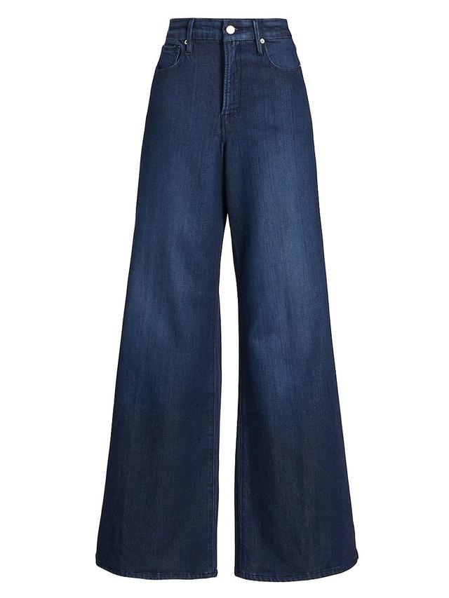 Good American Good Waist High Rise Palazzo Jeans in Indigo 501 Product Image