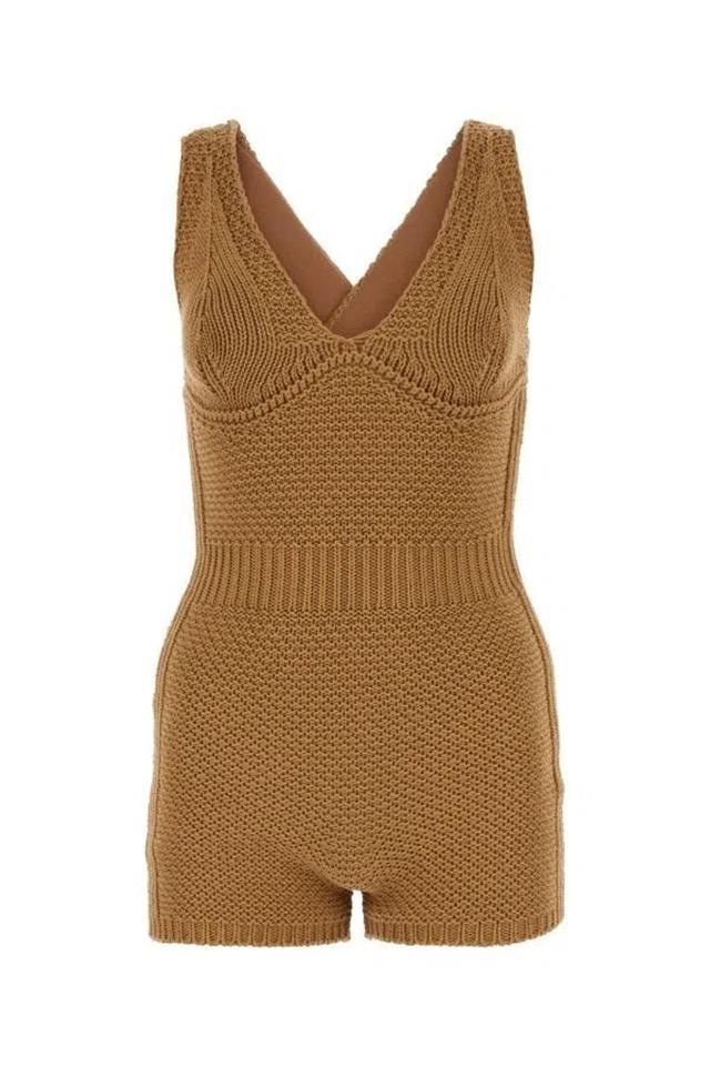 Knit Jumpsuit In Brown Product Image