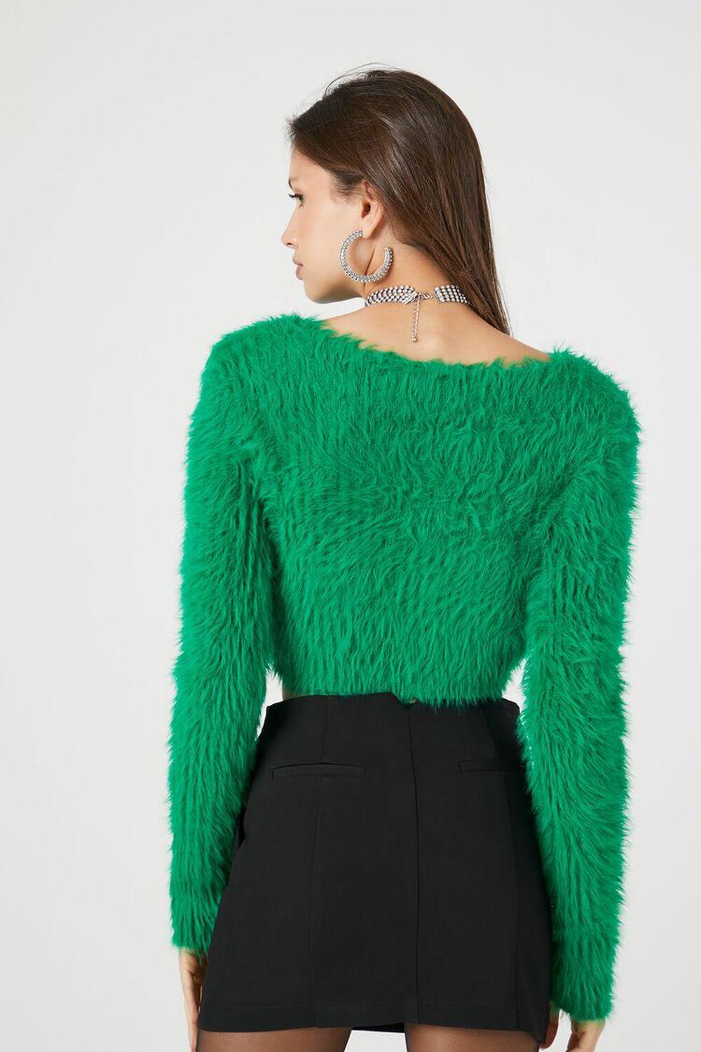 Fuzzy Knit Cropped Sweater | Forever 21 Product Image