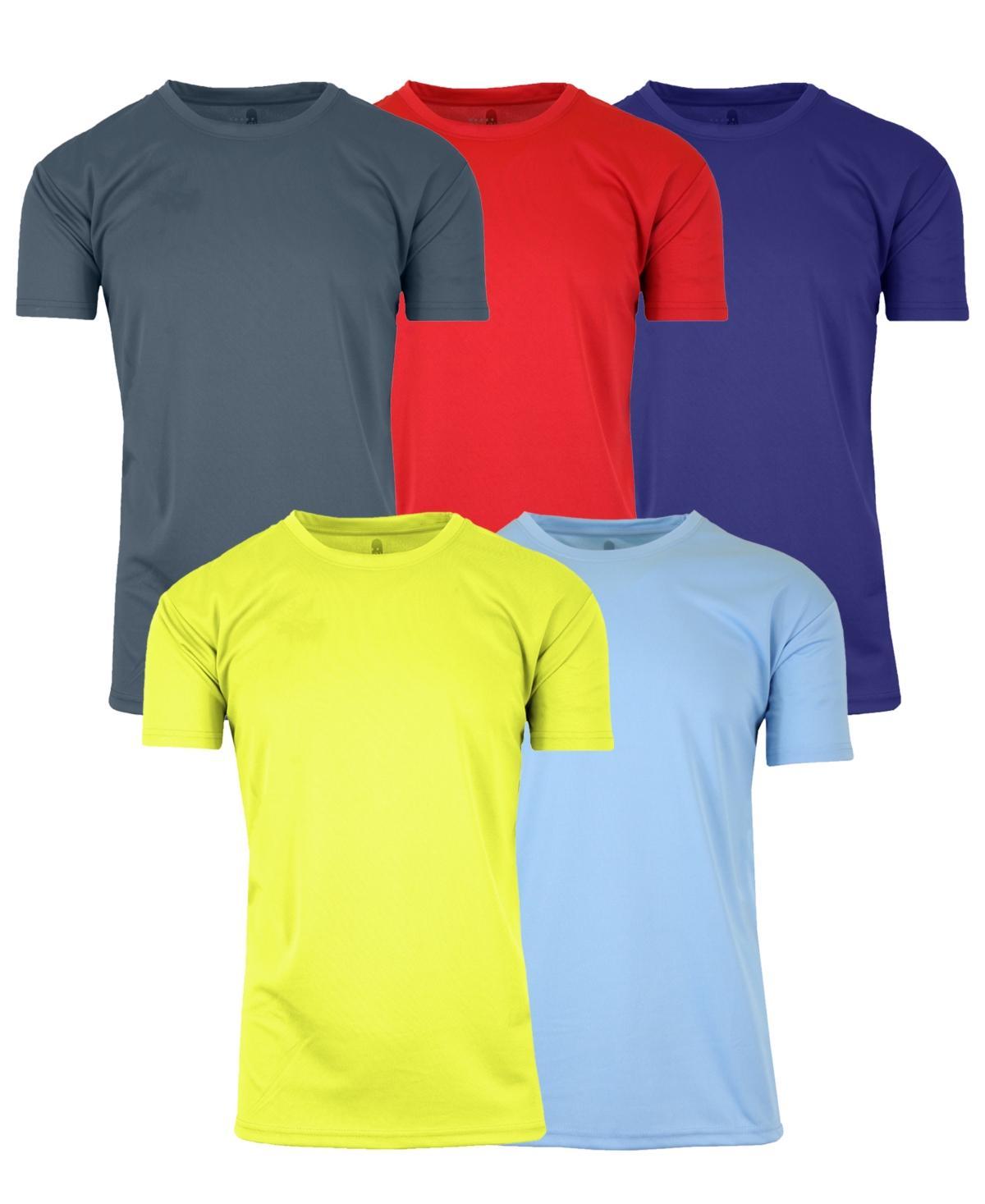 Galaxy By Harvic Mens Short Sleeve Moisture-Wicking Quick Dry Performance Crew Neck Tee -5 Pack Product Image