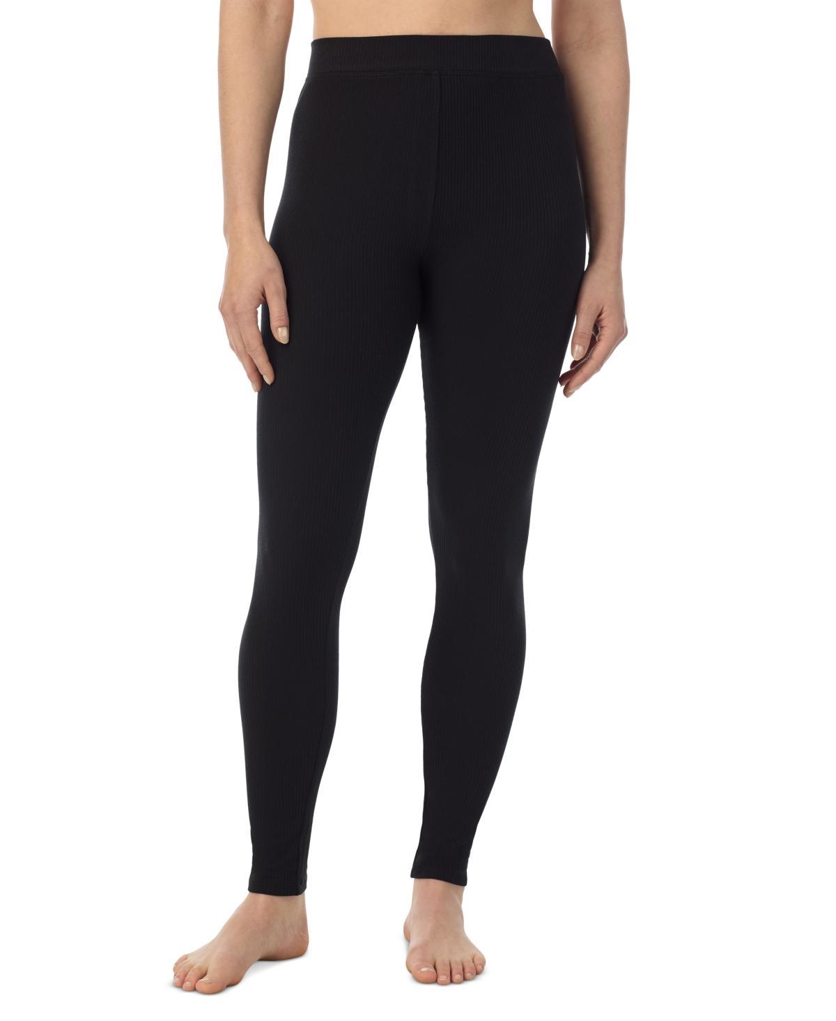 Cuddl Duds Womens Stretch Ribbed High-Rise Leggings product image