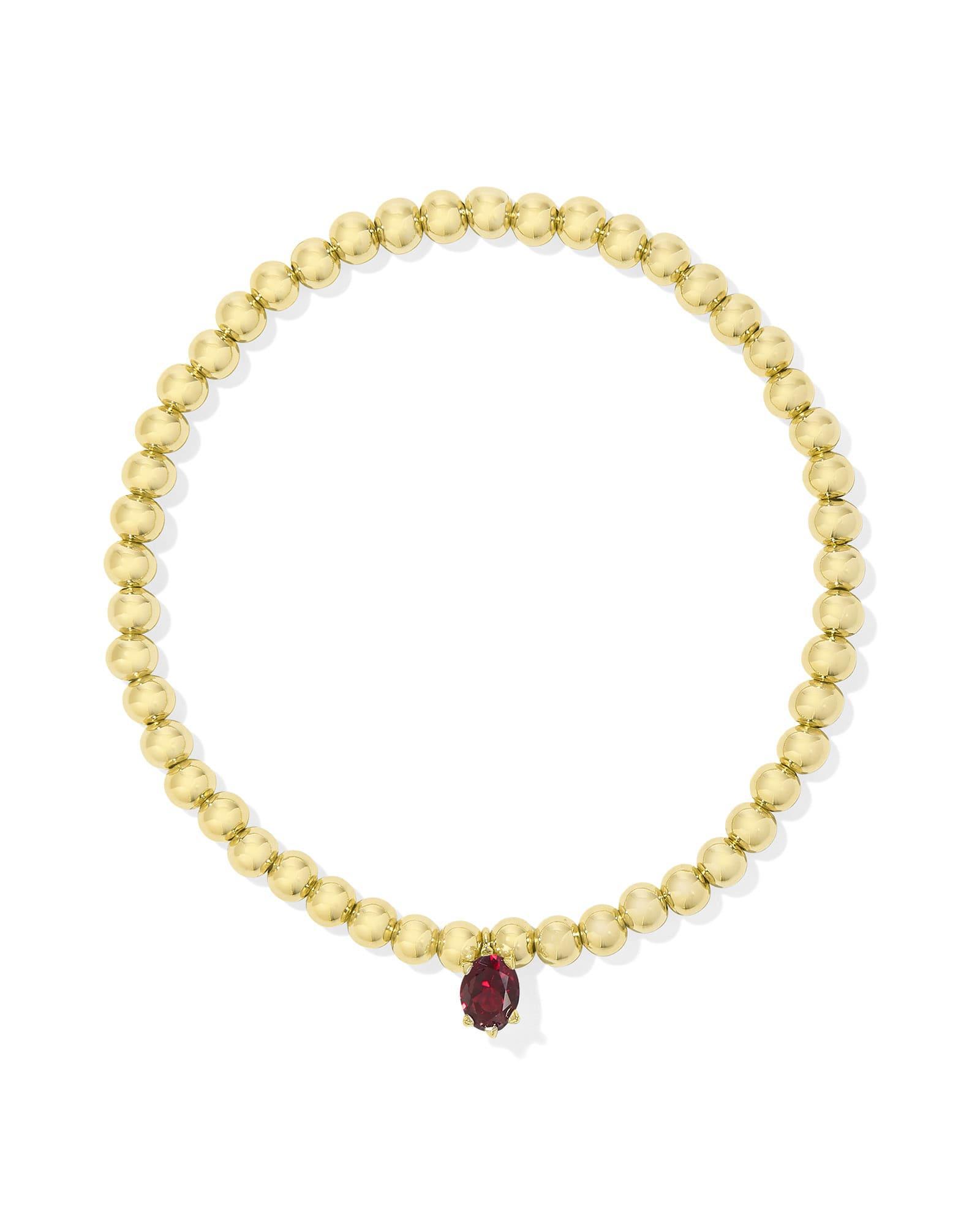 Cailin Gold Stretch Bracelet in Red Crystal Product Image