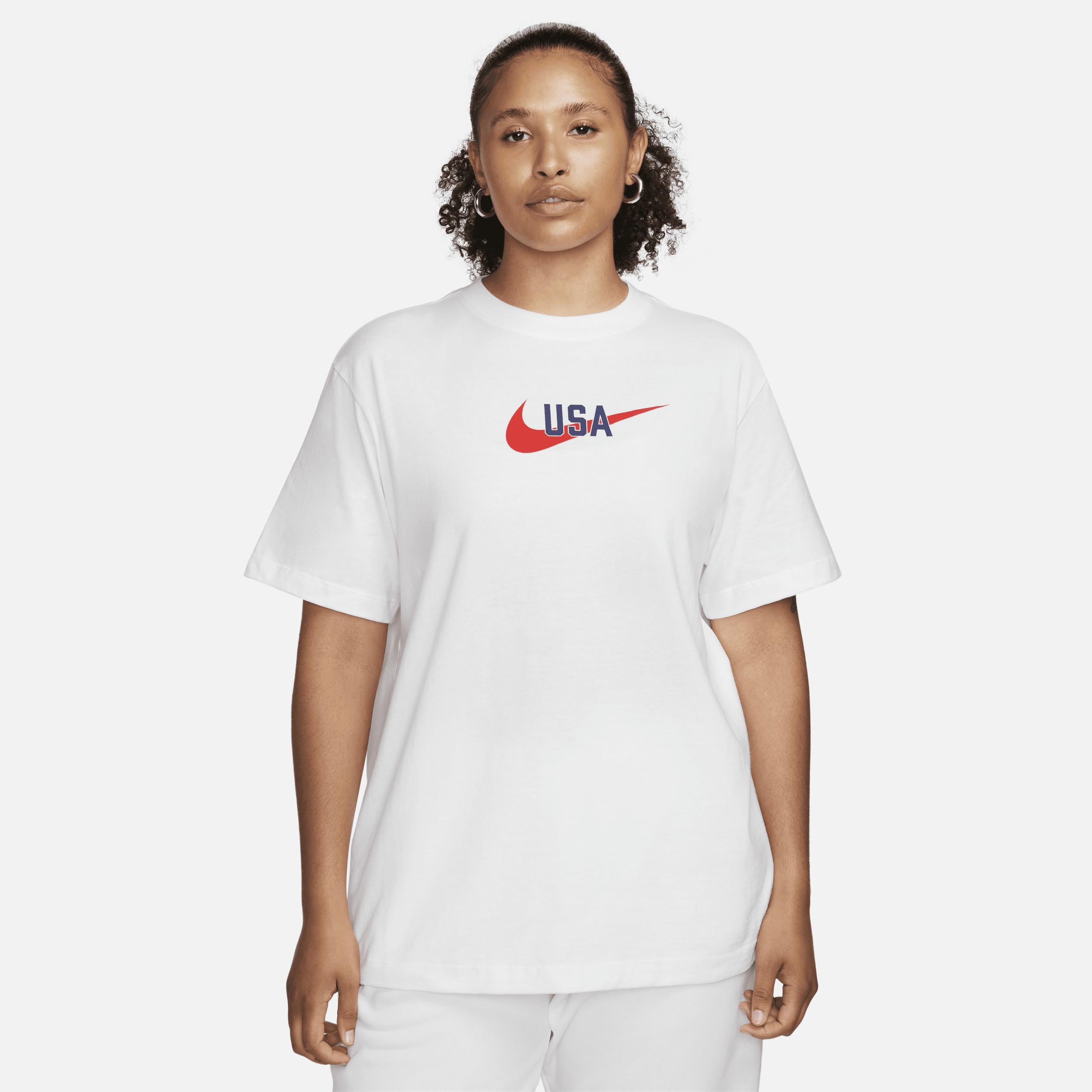 Womens Nike White Usmnt Swoosh T-shirt Product Image