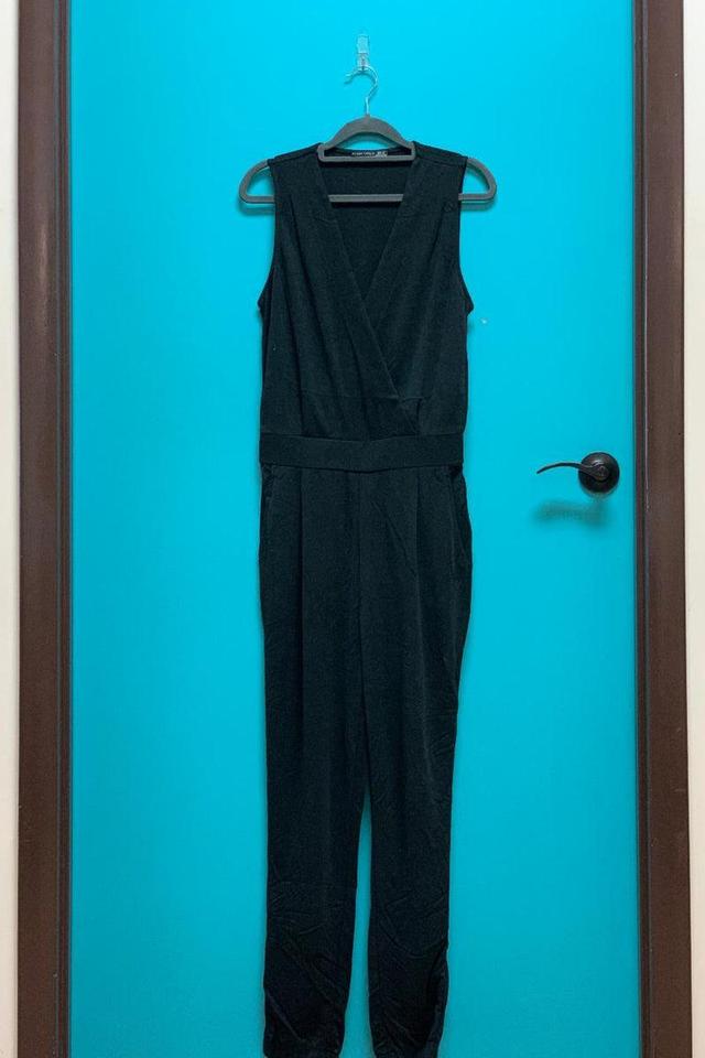 Sleeveless Banded Waist Wrap Jumpsuit Product Image