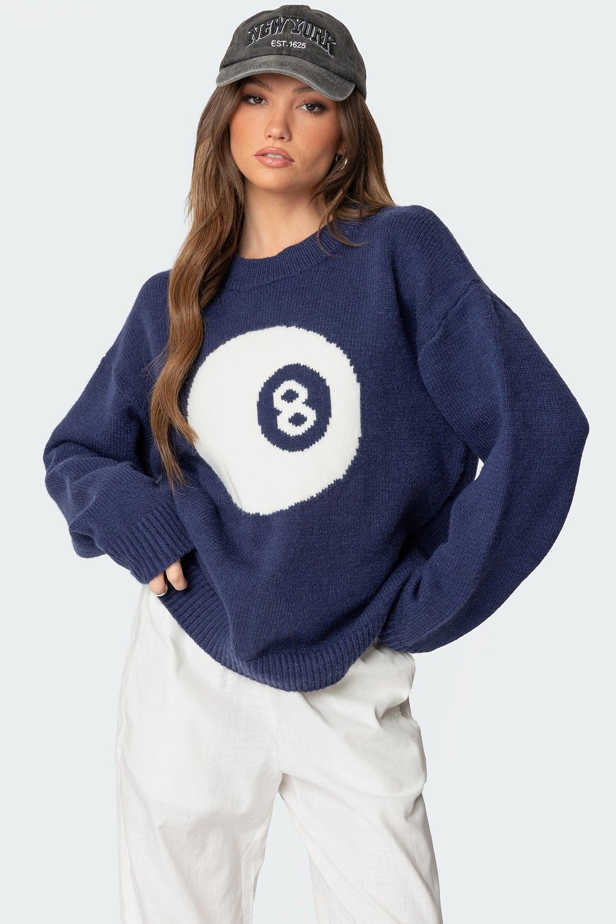 Magic 8 Oversized Chunky Knit Sweater Product Image