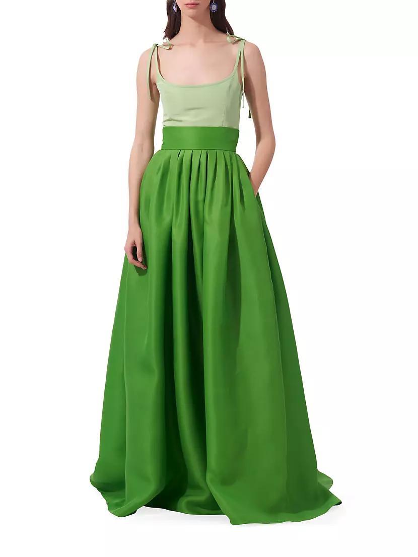 Silk Scoopneck Empire-Waist Gown Product Image