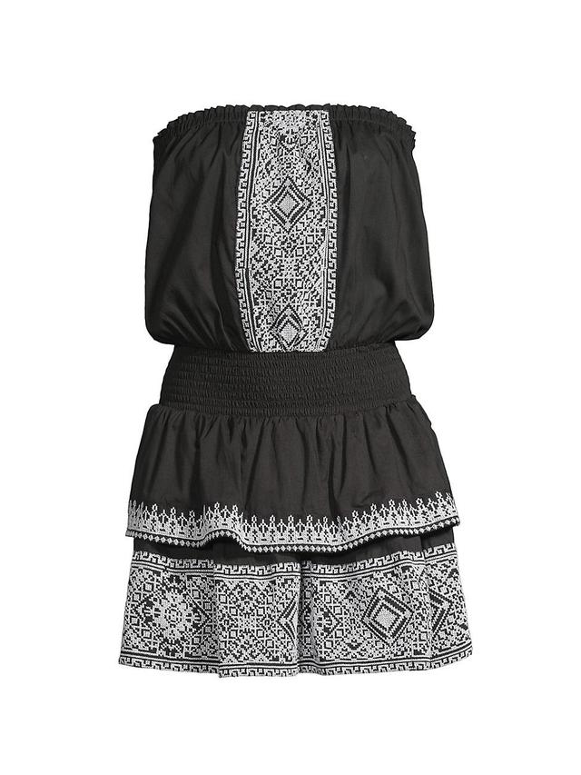 Womens Jaycee Embroidered Cotton Cover-Up Dress Product Image