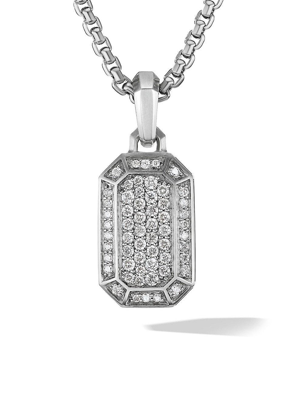 Mens Streamline Amulet with Pav Diamonds Product Image