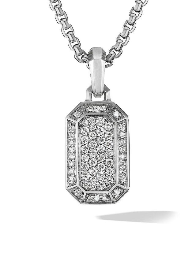 Mens Streamline Amulet with Pav Diamonds Product Image