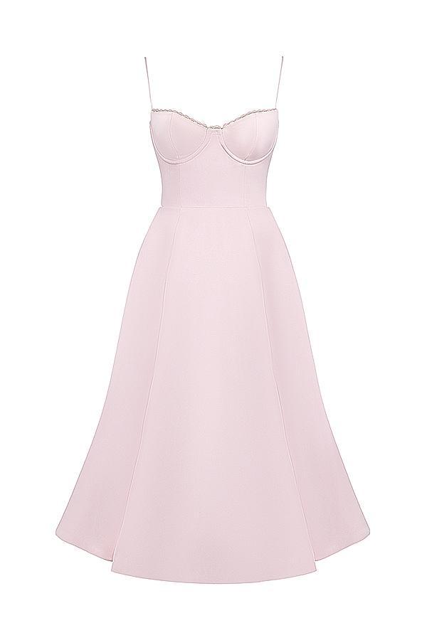 Mademoiselle Ballerina Pink Midi Dress Product Image