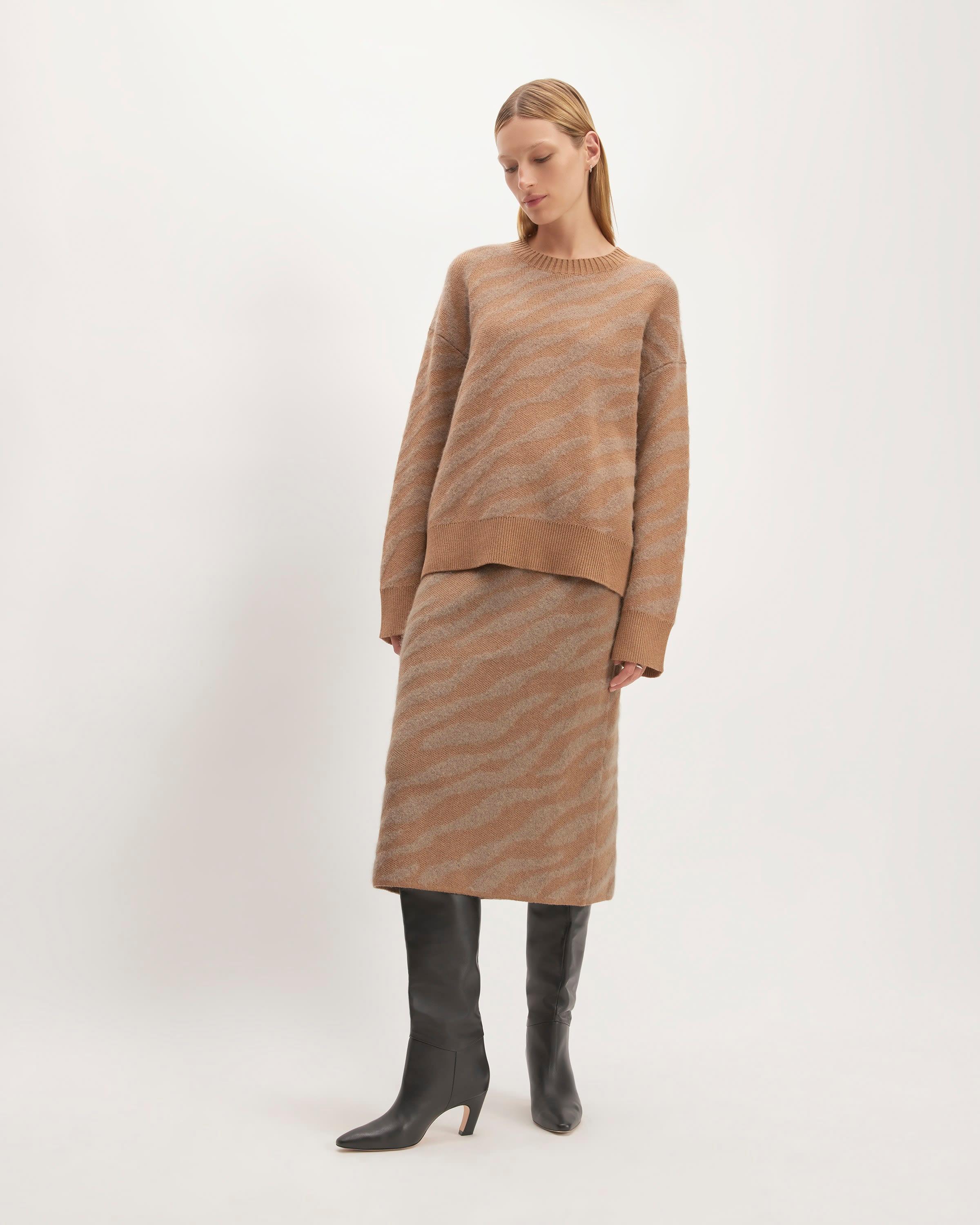 The Alpaca Tiger Jacquard Skirt product image