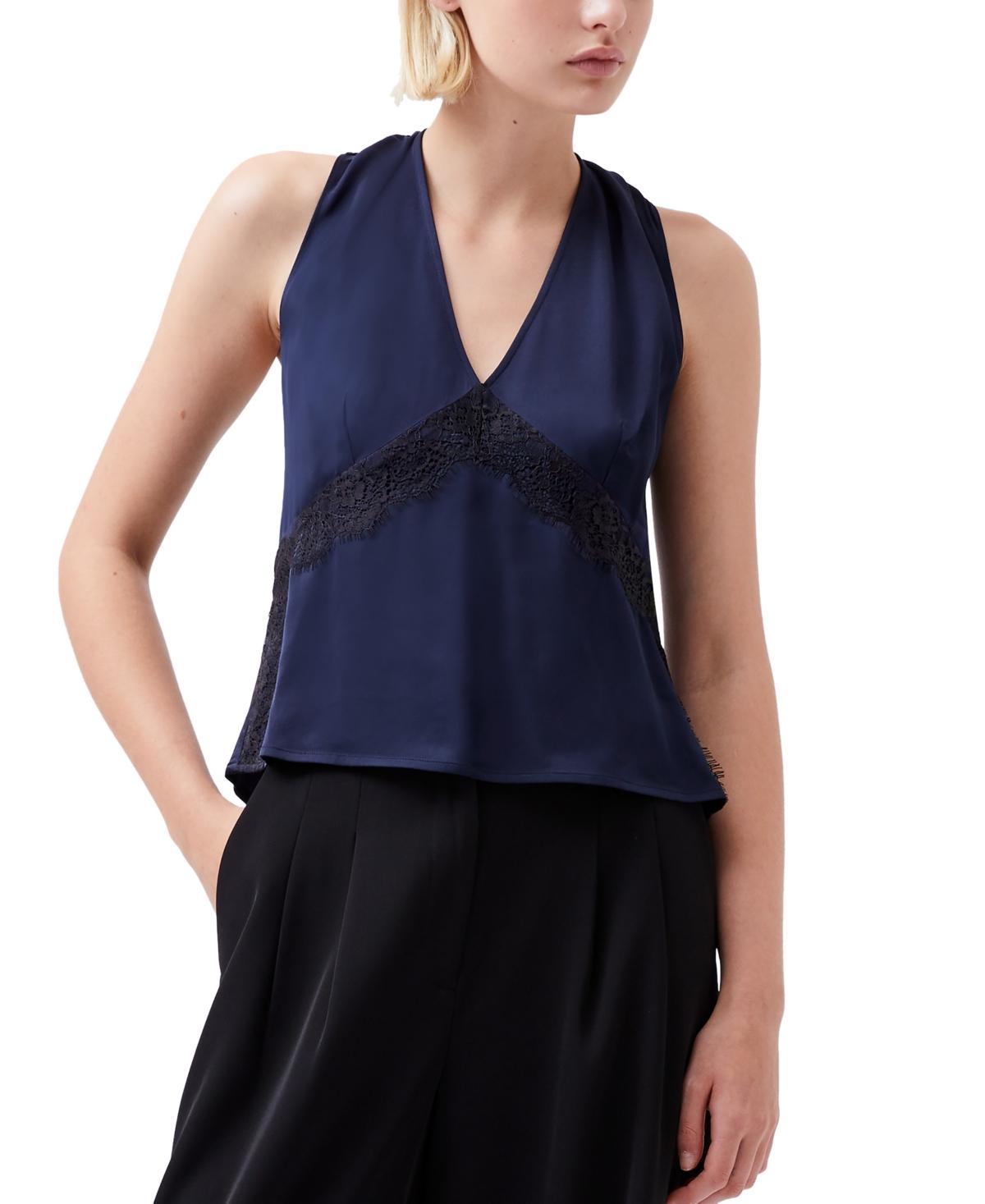 Women's Ennis Satin Lace-Trim Top Product Image