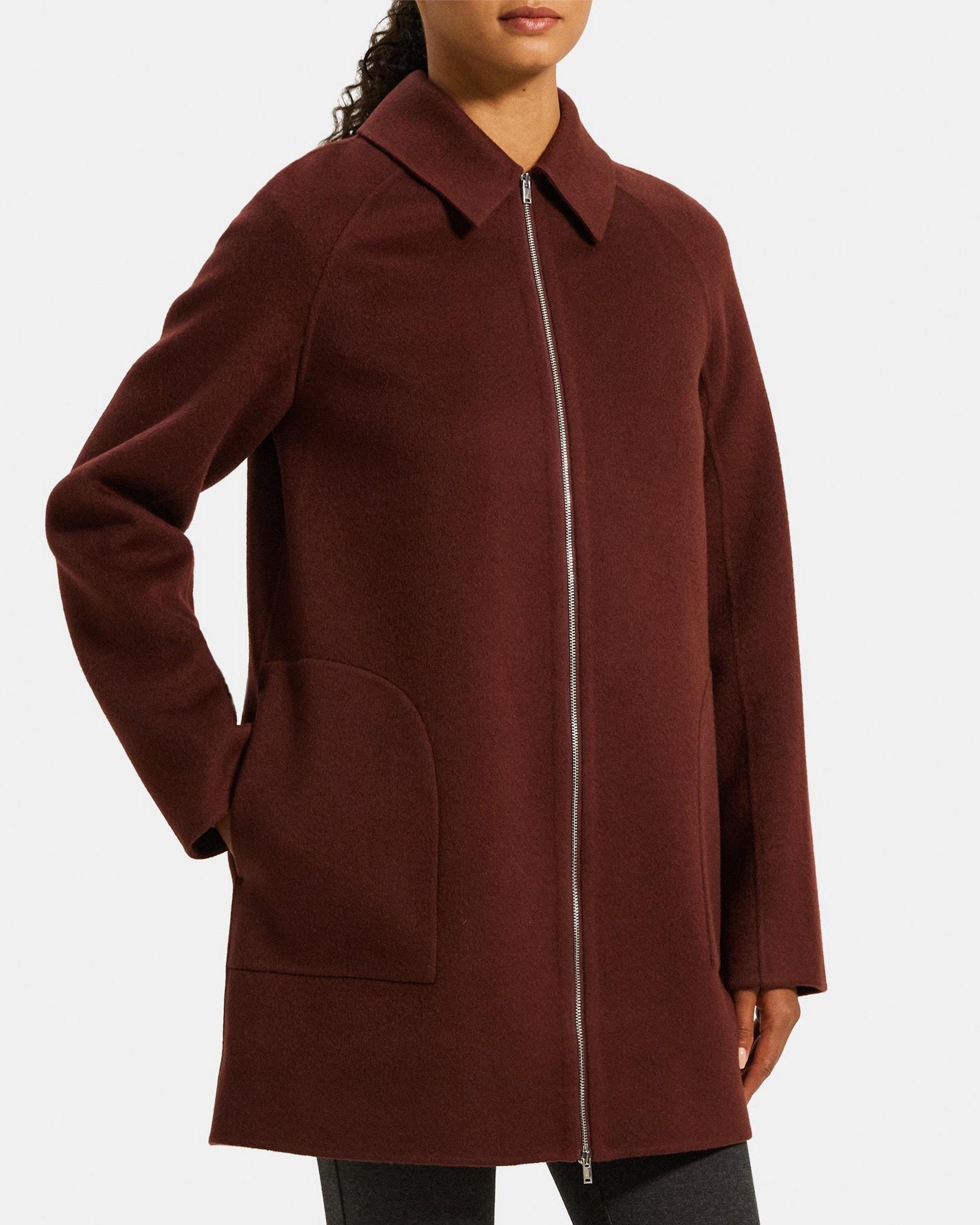 Relaxed Coat in Double-Face Wool-Cashmere Product Image