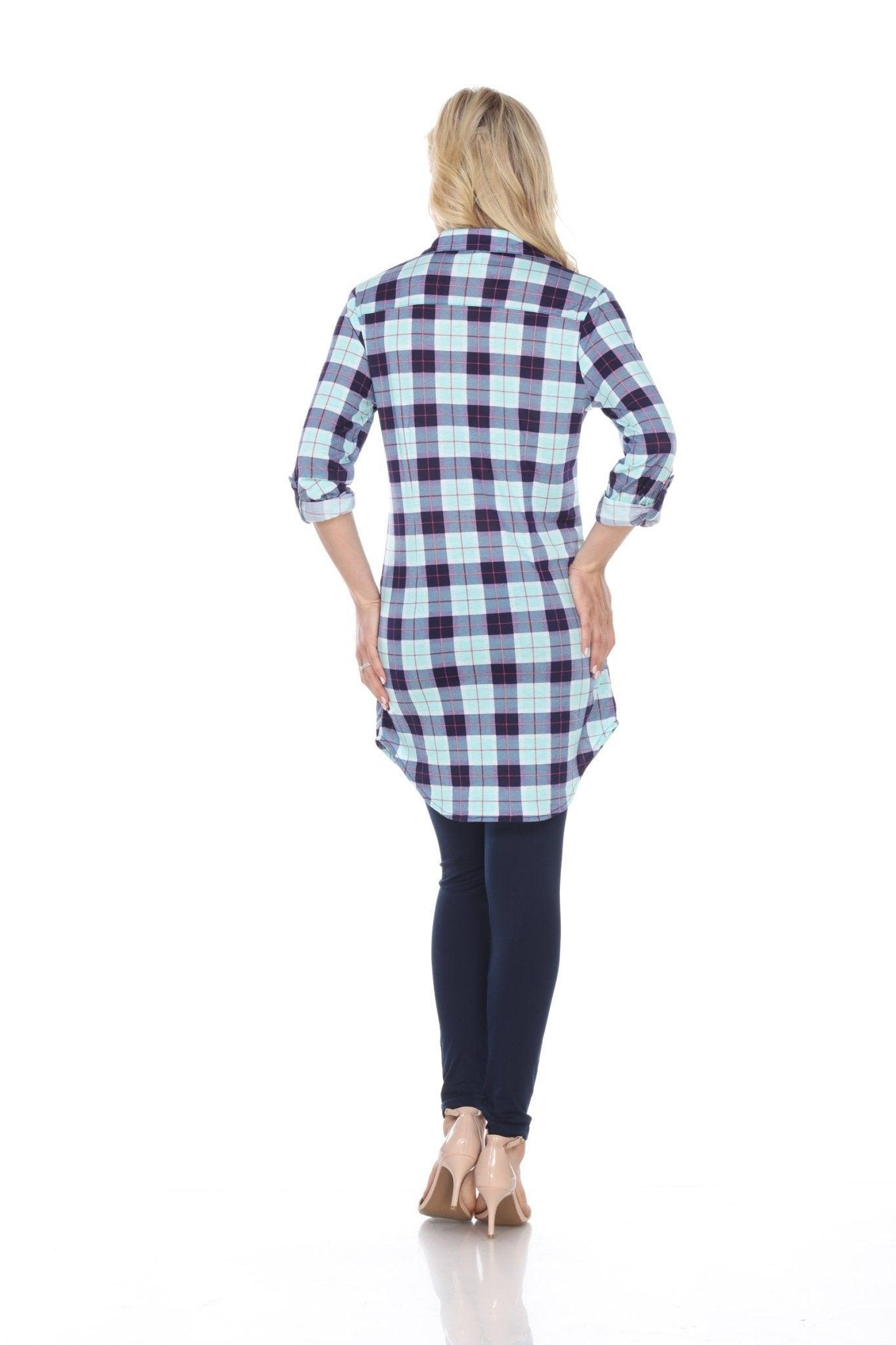 Piper Stretchy Plaid Tunic Product Image