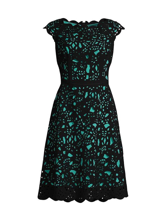 Womens Off-The-Shoulder Laser Cut Dress Product Image