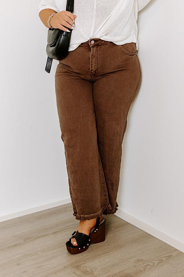 Risen Utopia High Waist Straight Leg Jean in Chocolate Curves Product Image