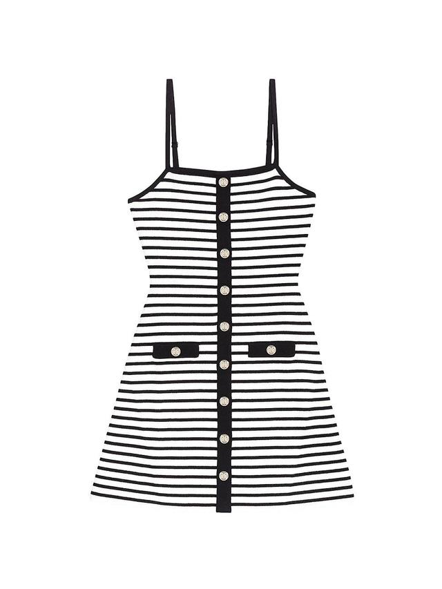 Womens Short Striped Knit Dress Product Image