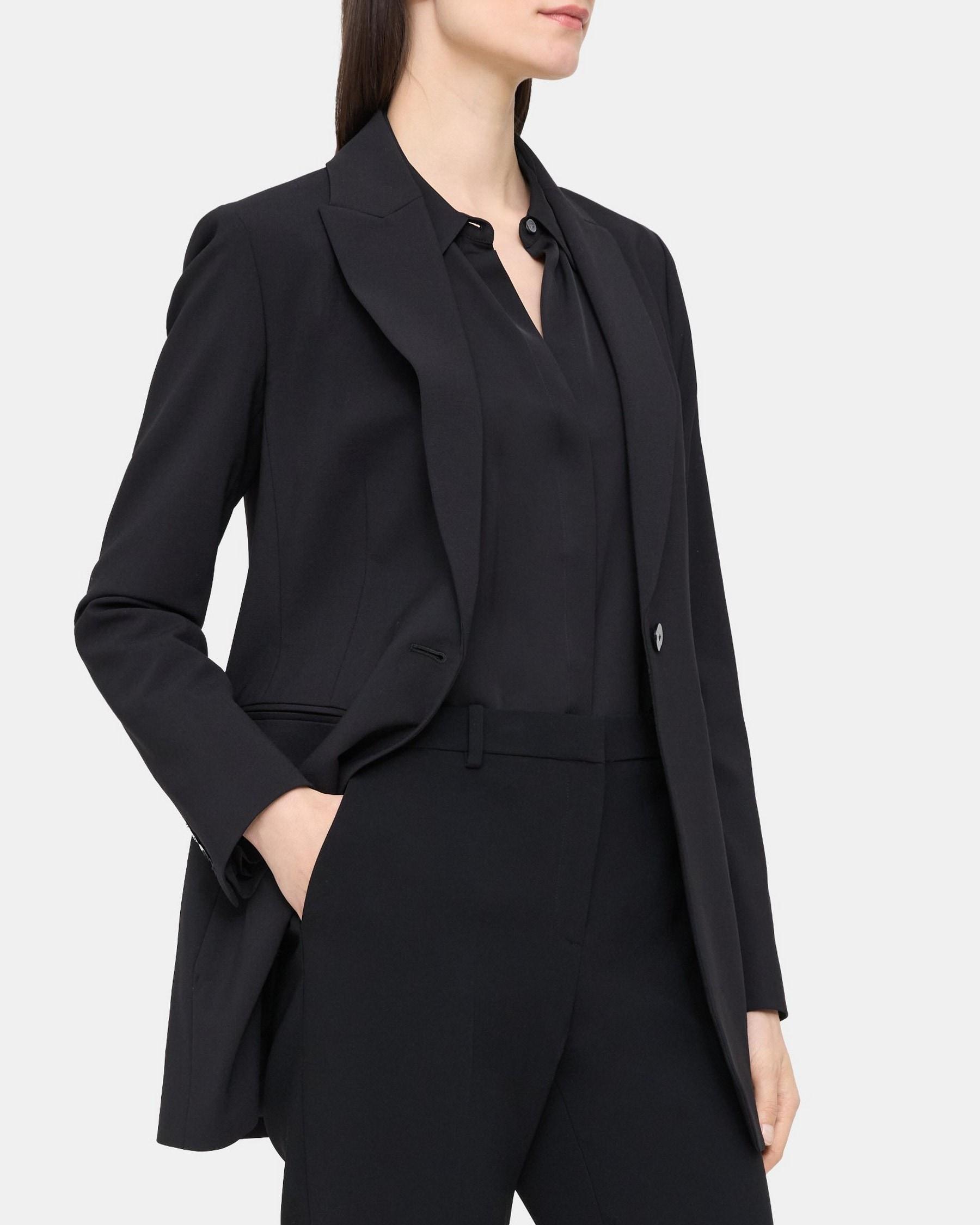 Single-Breasted Blazer in Sevona Stretch Wool Product Image