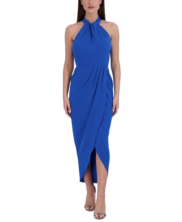 julia jordan Knot-Neck Tulip-Hem Midi Dress Product Image