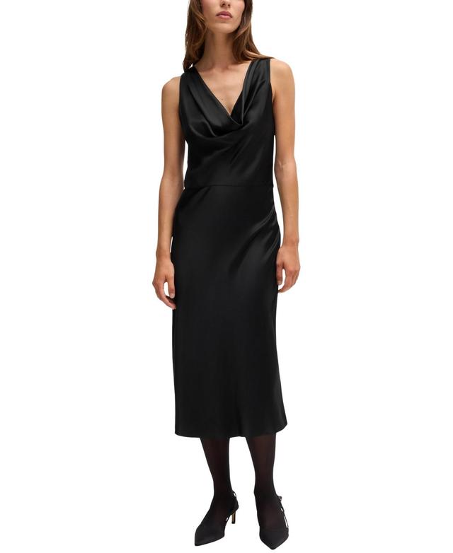 Boss by Hugo Boss Womens Cowl-Neck Dress Product Image