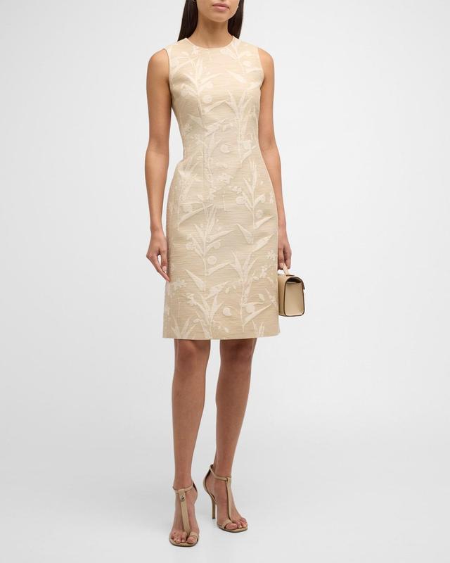 Lafayette 148 New York Harpson Botanical Jacquard Sheath Dress Product Image