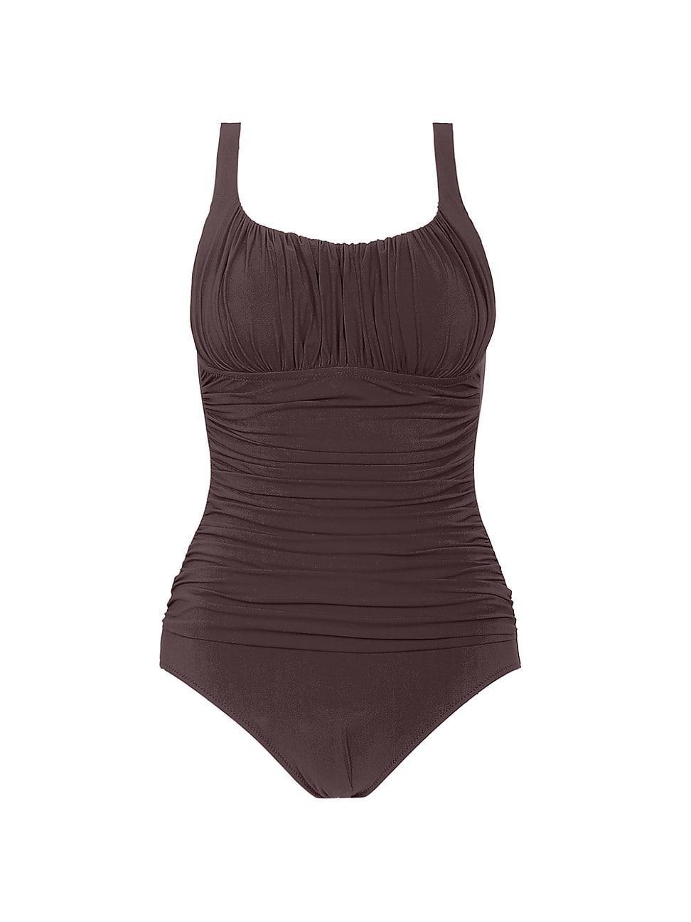 Womens Tutti Frutti Shirred One-Piece Swimsuit Product Image