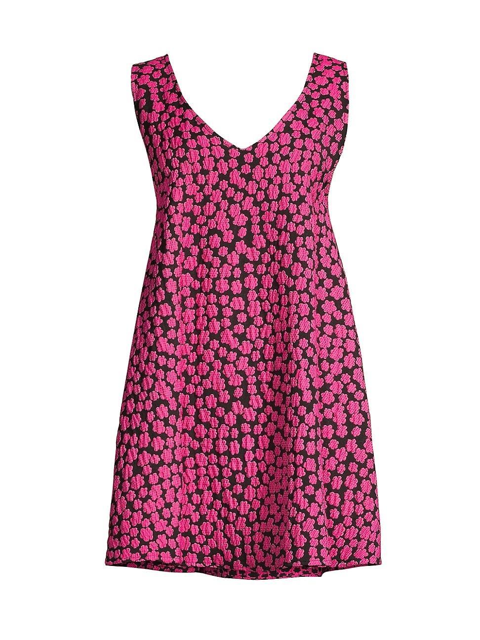 Womens Floral Brocade Sleeveless Minidress Product Image