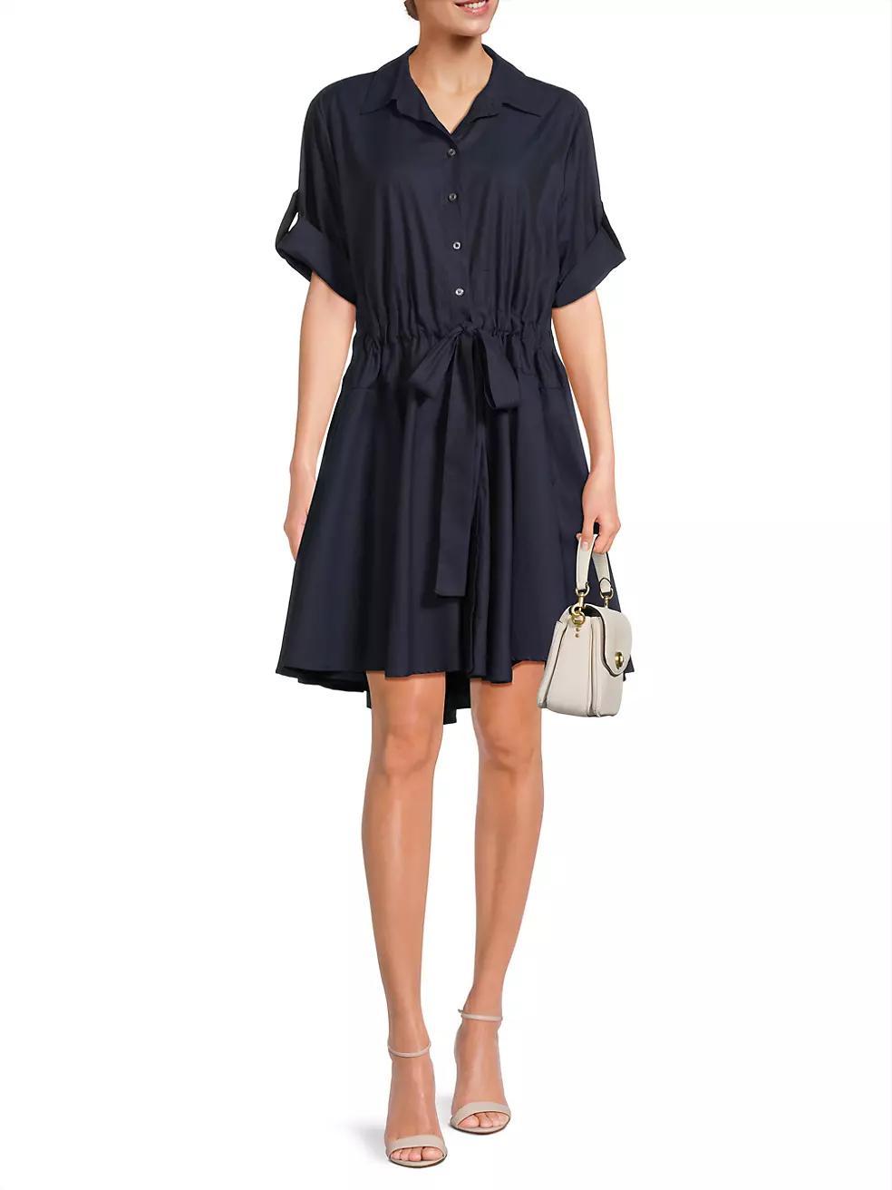 Meadow Cotton Tie-Waist Shirtdress Product Image