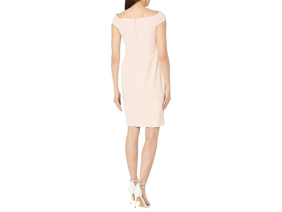 Lauren Ralph Lauren Crepe Off-the-Shoulder Dress (Pale ) Women's Clothing Product Image