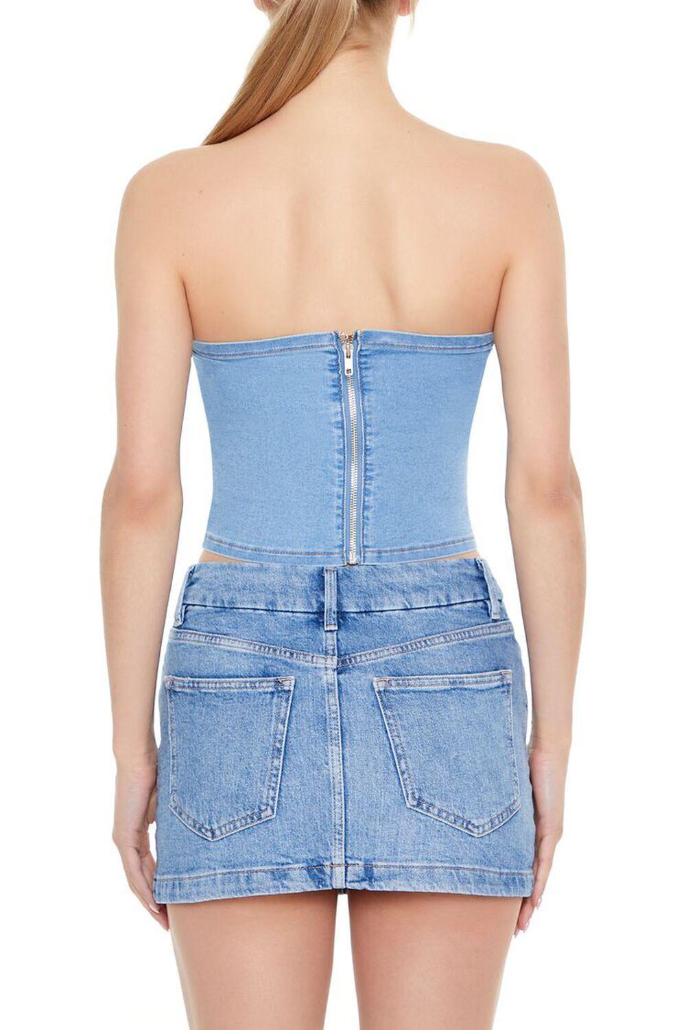 Cropped Denim Tube Top | Forever 21 Product Image