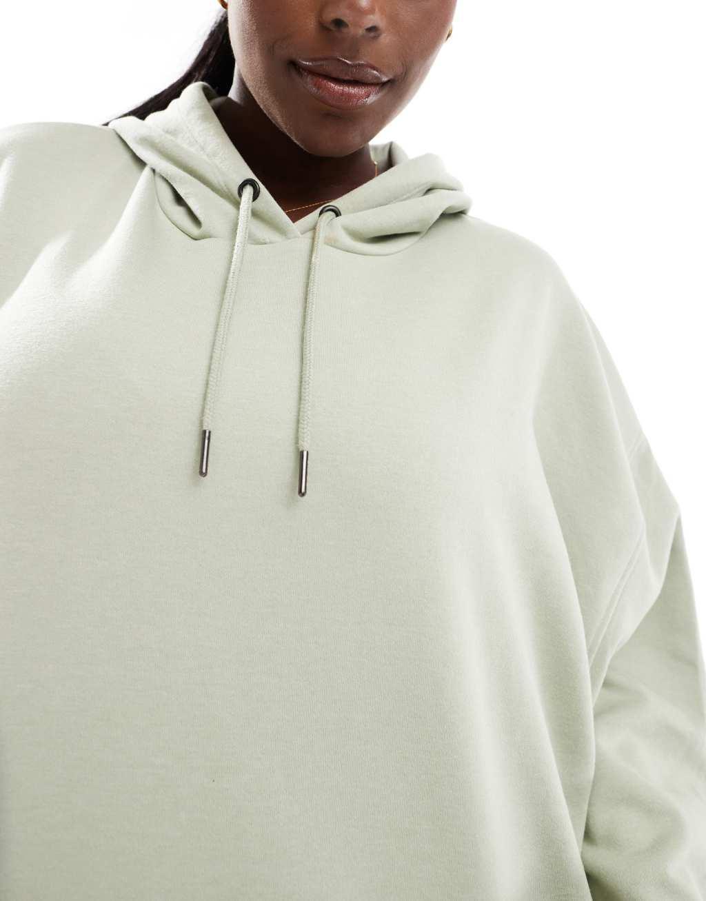 ASOS DESIGN Curve oversized hoodie in desert green Product Image