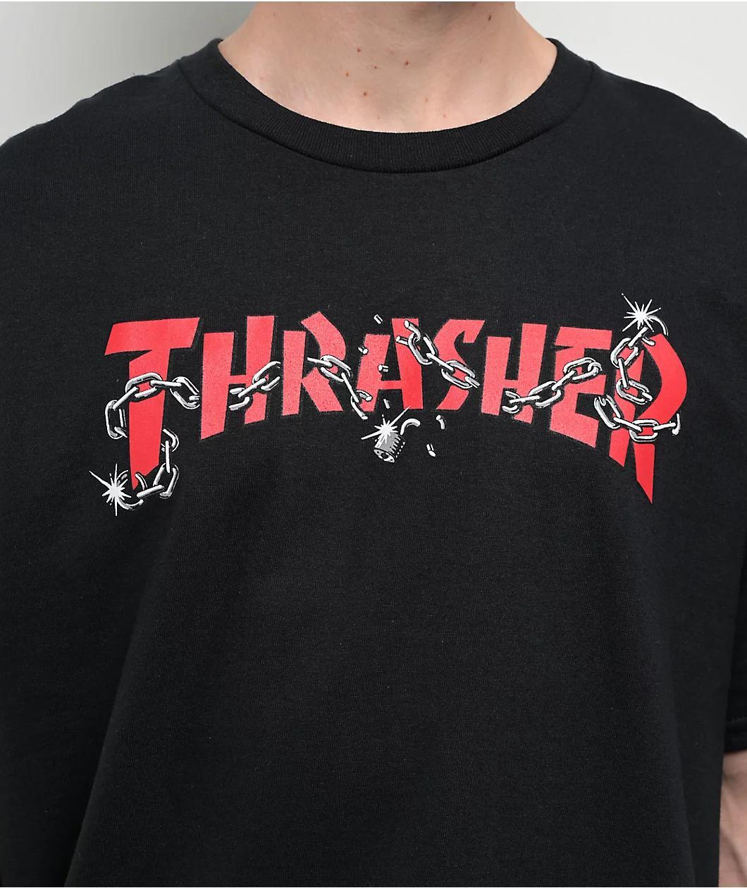 Thrasher Chains Black T-Shirt Product Image