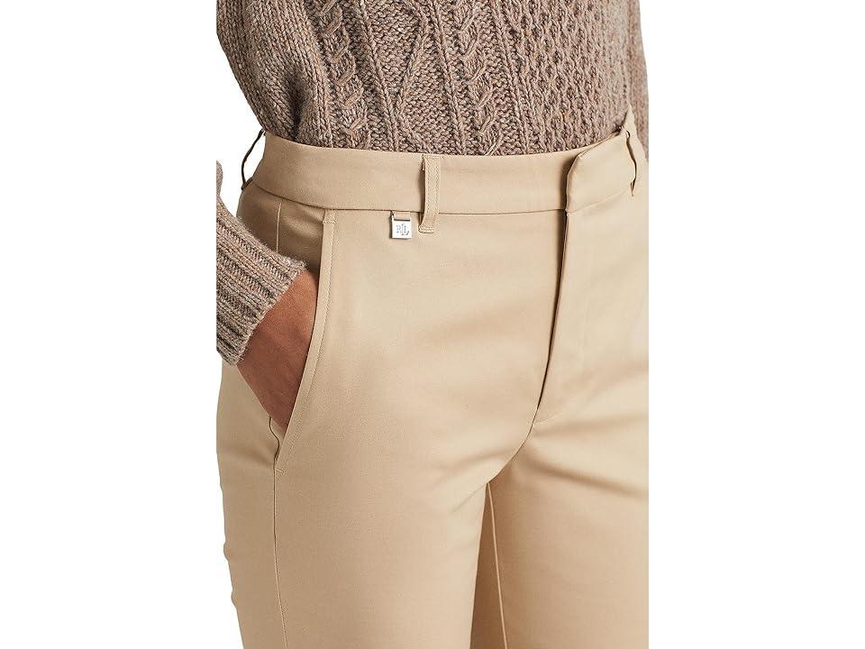 Lauren Ralph Lauren Stretch Cotton Blend Cropped Pants Product Image