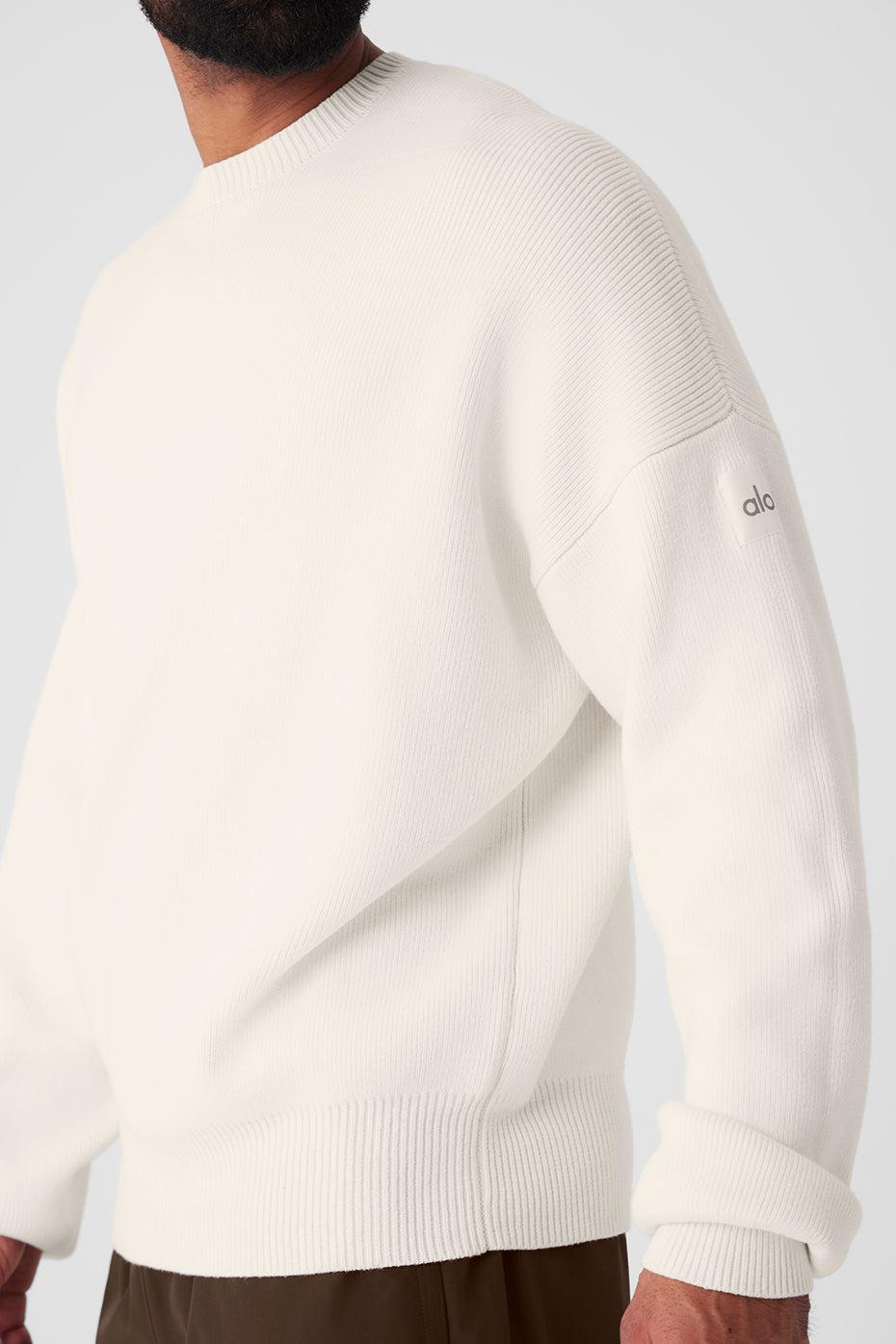 Scholar Crew Neck Sweater - Ivory Male Product Image