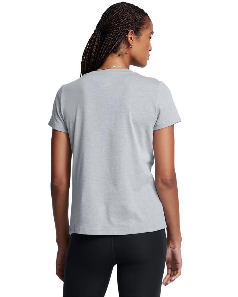 Women's UA Performance Cotton Collegiate V-Neck T-Shirt Product Image