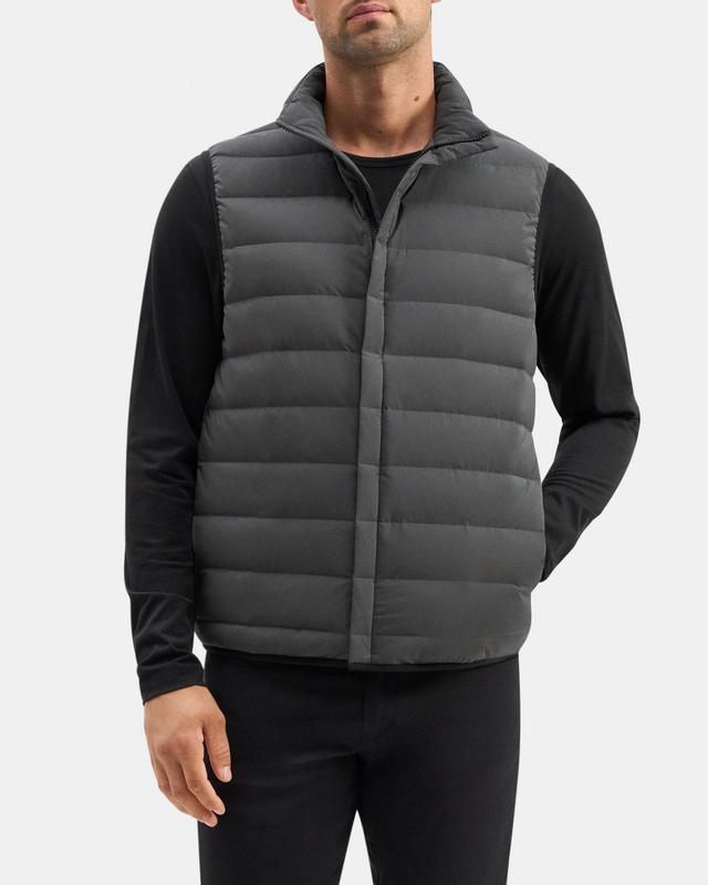 Quilted Zip Vest in Stretch Poly Product Image