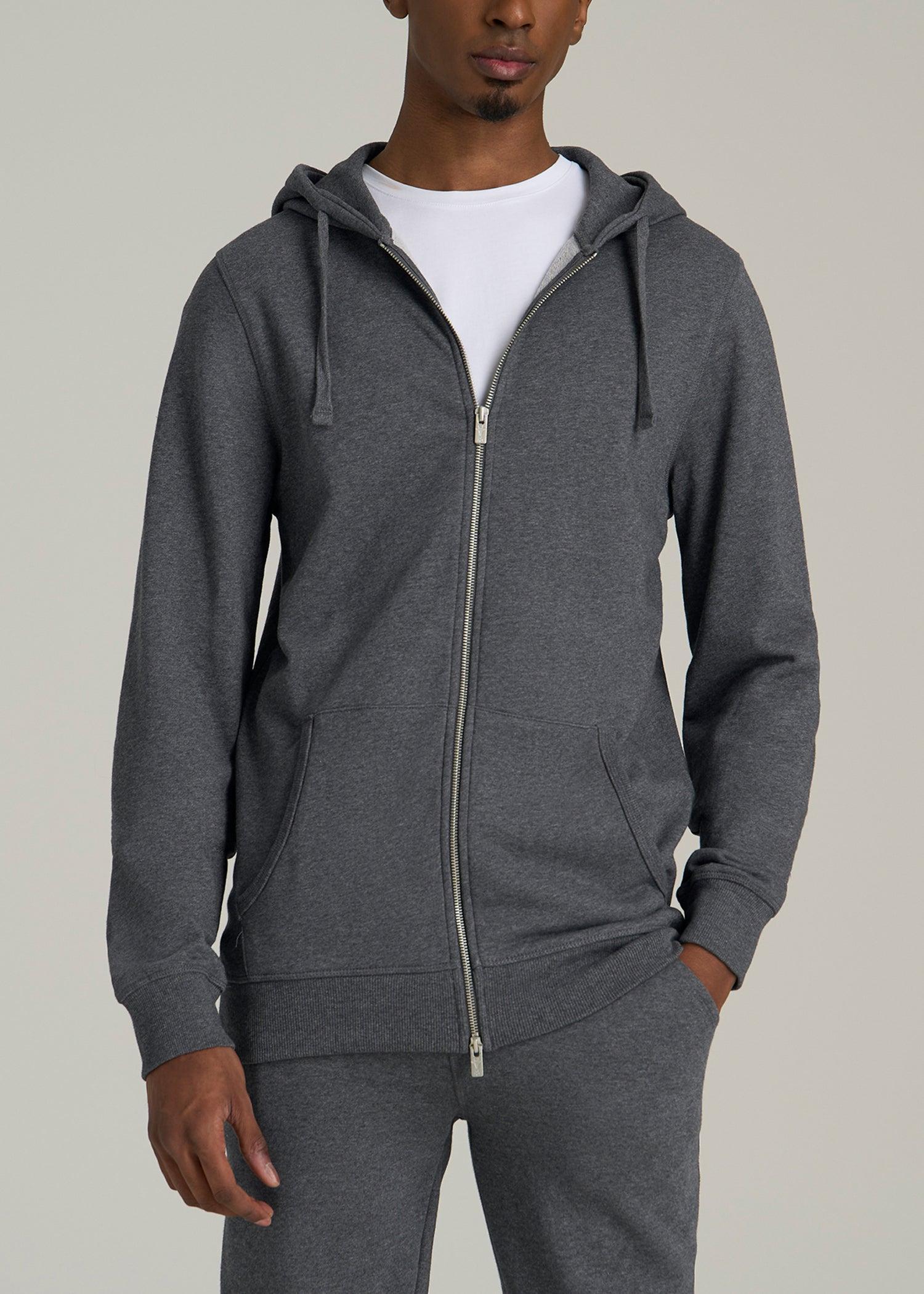 Wearever 2.0 French Terry Full-Zip Hoodie for Tall Men in Charcoal Mix product image