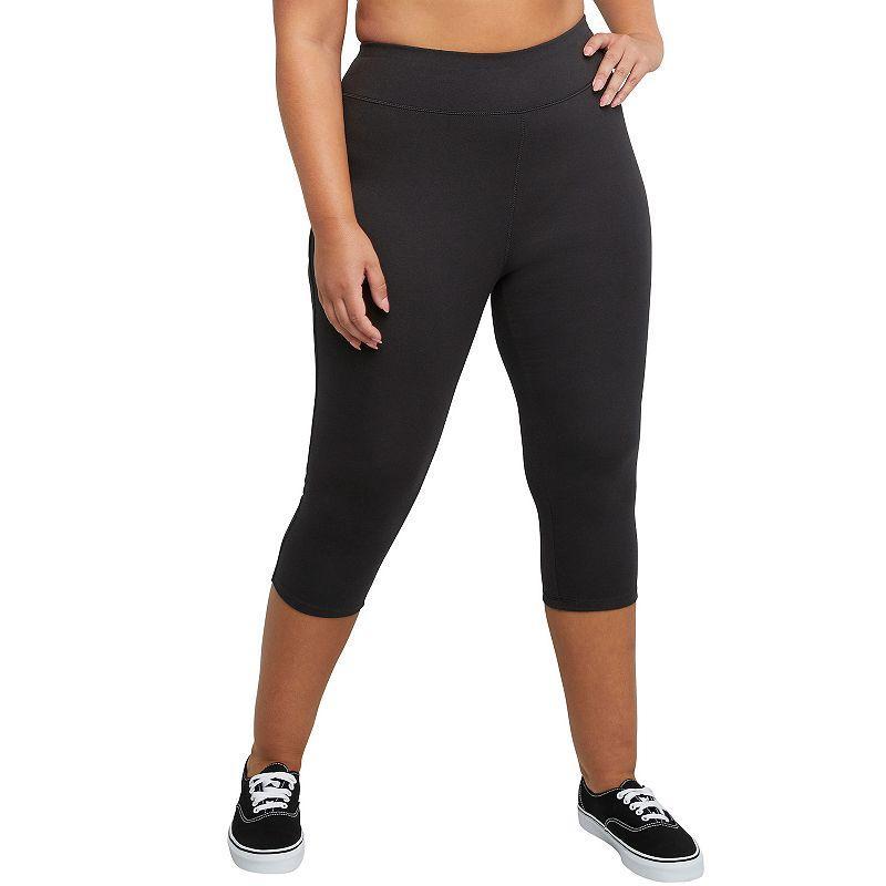 Plus Size Just My Size Stretchy Jersey Capri Leggings, Womens Product Image