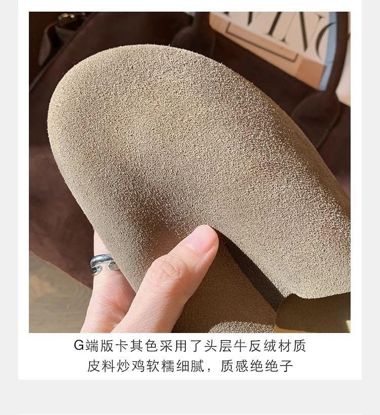 Plain Suede Mules Product Image