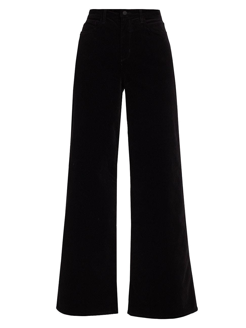 Womens Maghra Velvet High-Rise Wide-Leg Pants Product Image