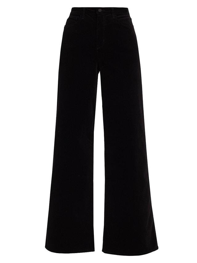 Womens Maghra Velvet High-Rise Wide-Leg Pants Product Image