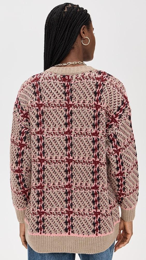 L'AGENCE Macie Houndstooth Cardi | Shopbop Product Image