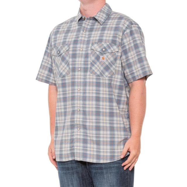 Carhartt 105198 Rugged Flex® Relaxed Fit Plaid Shirt - Snap Front, Short Sleeve, Factory Seconds Product Image