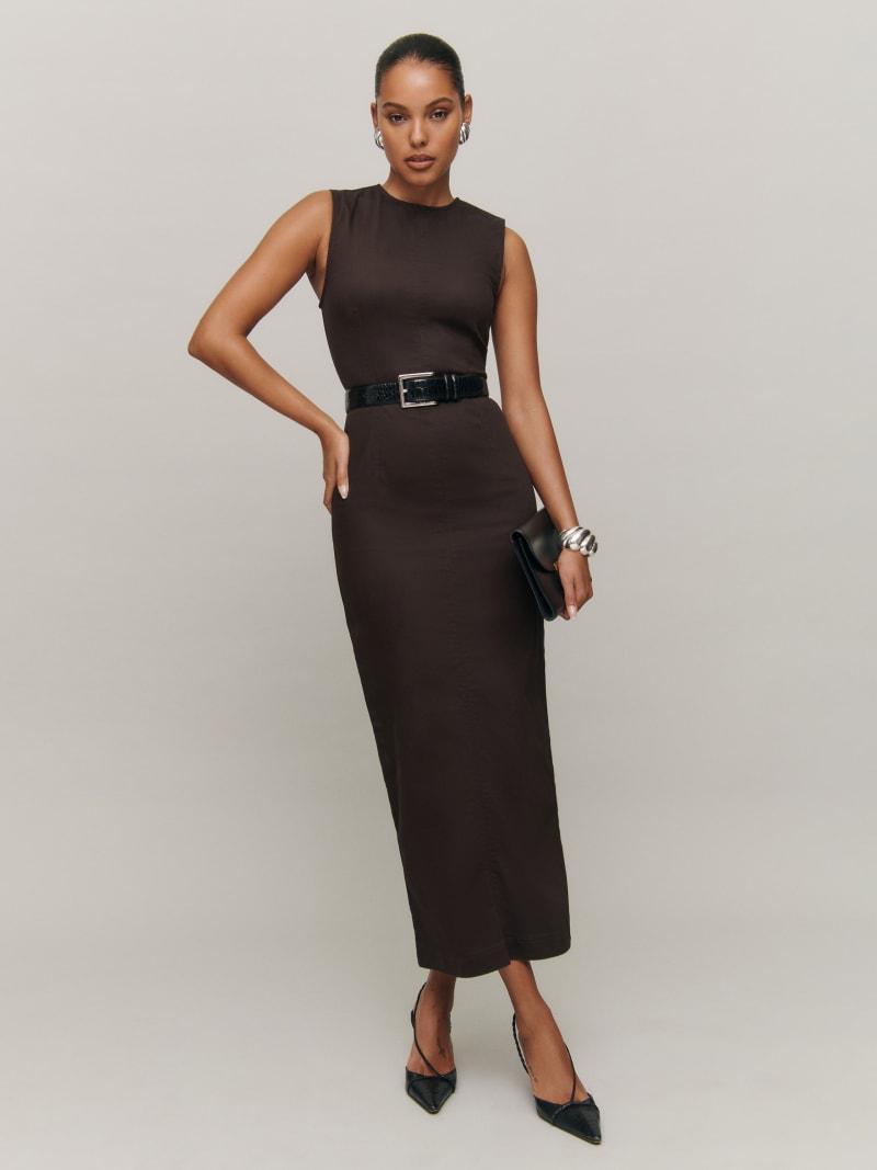 Petites Kendi Denim Midi Dress Product Image