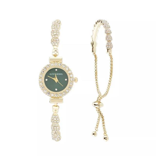 Alexis Bendel Womens 2-Piece Analog Watch & Bracelet Set, Gold Tone Product Image