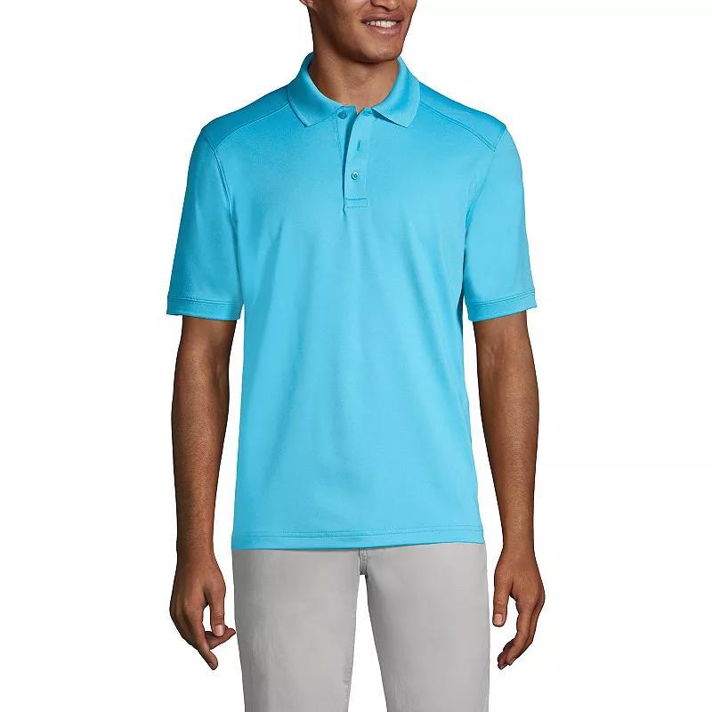 Mens Lands End Short Sleeve Rapid-Dry Active Polo Shirt Green Moss Product Image